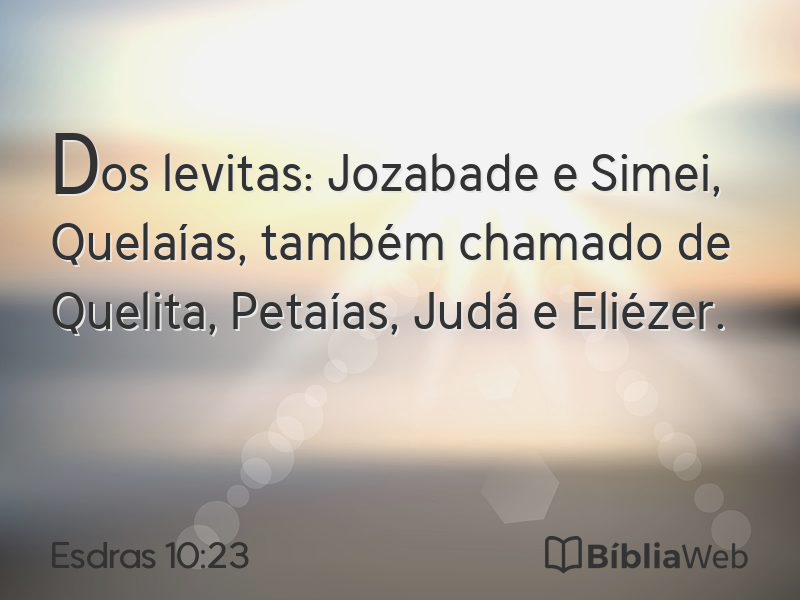Esdras 10:23 em imagem para compartilhar