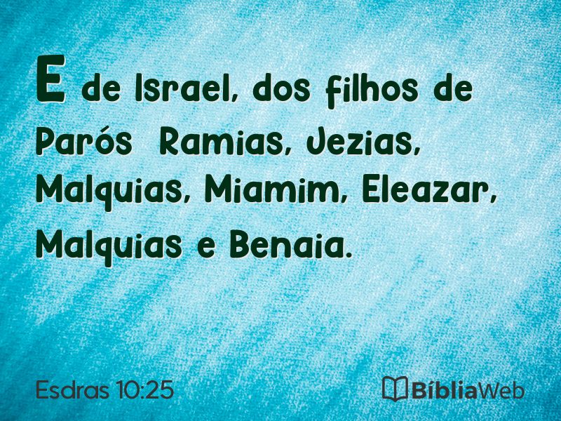 Esdras 10:25 em imagem para compartilhar