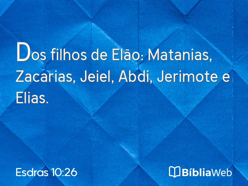 Esdras 10:26 em imagem para compartilhar