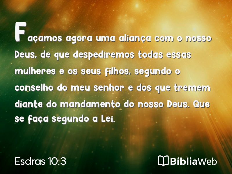 Esdras 10:3 em imagem para compartilhar