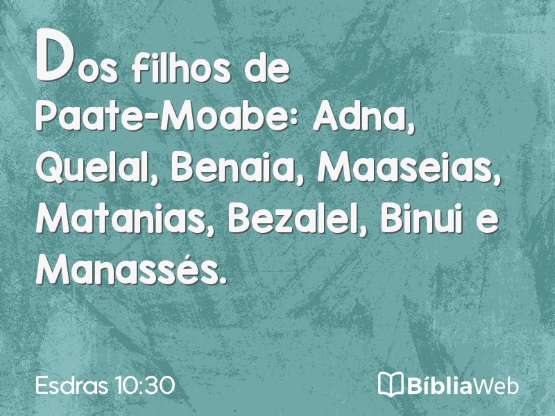 Esdras 10:30 em imagem para compartilhar