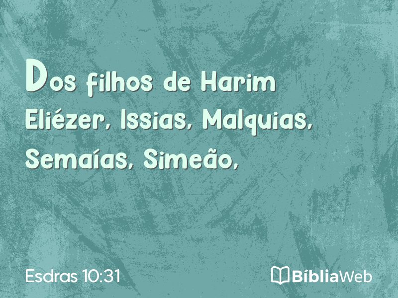 Esdras 10:31 em imagem para compartilhar