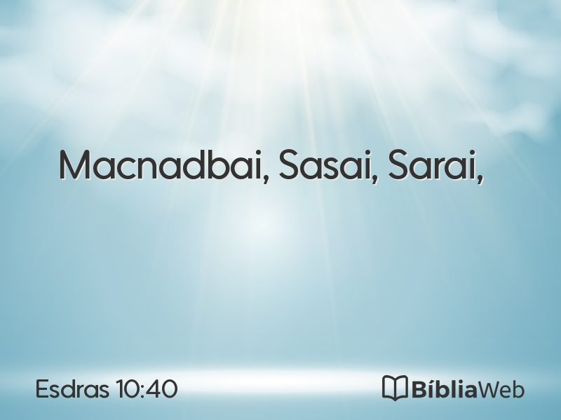 Esdras 10:40 em imagem para compartilhar