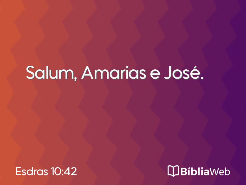 Esdras 10:42 em imagem para compartilhar