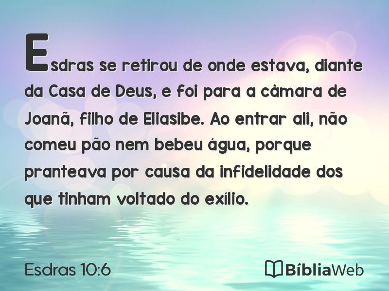Esdras 10:6 em imagem para compartilhar