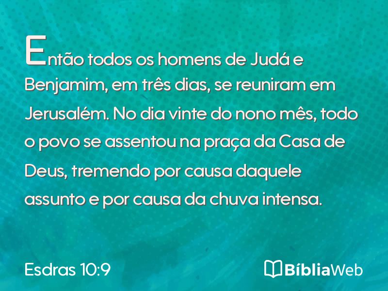 Esdras 10:9 em imagem para compartilhar