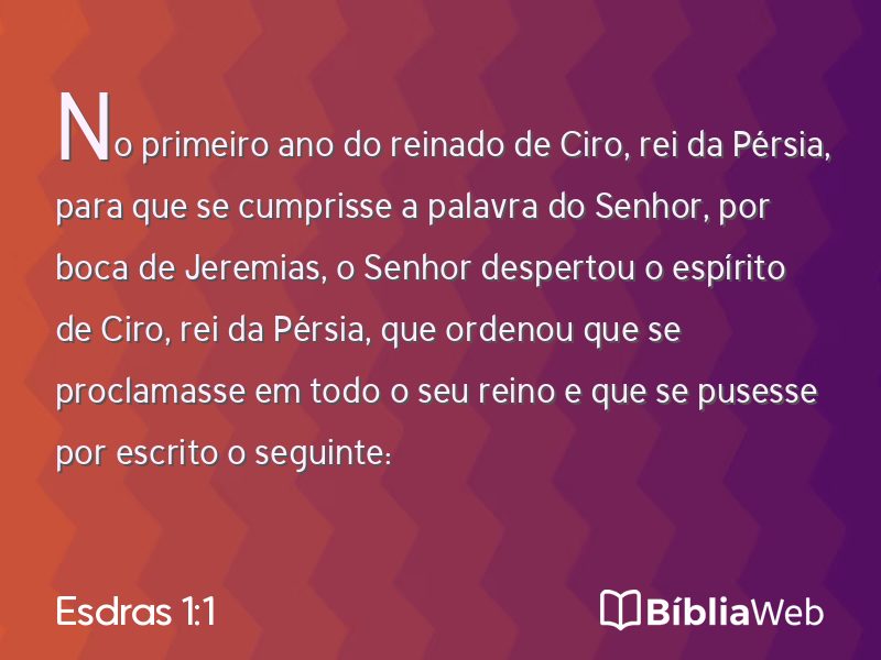 Esdras 1:1 em imagem para compartilhar