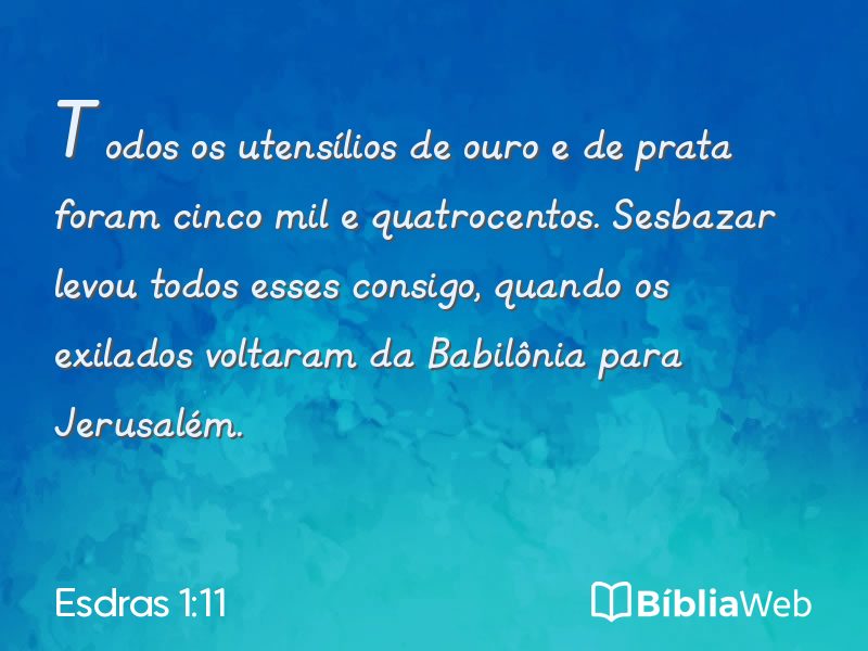 Esdras 1:11 em imagem para compartilhar