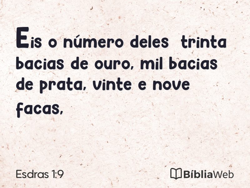 Esdras 1:9 em imagem para compartilhar