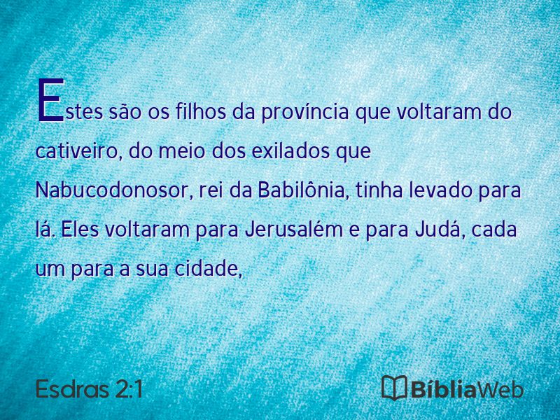 Esdras 2:1 em imagem para compartilhar