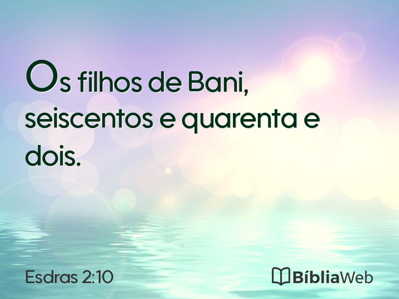Esdras 2:10 em imagem para compartilhar