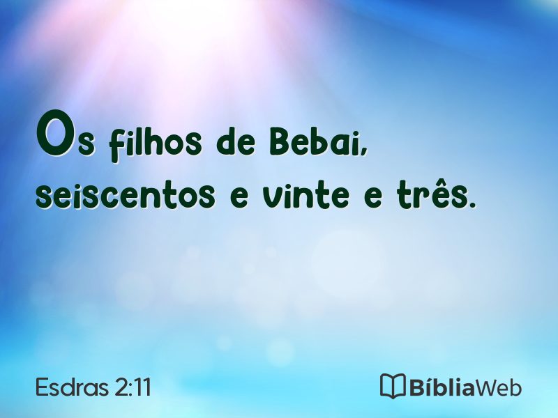 Esdras 2:11 em imagem para compartilhar