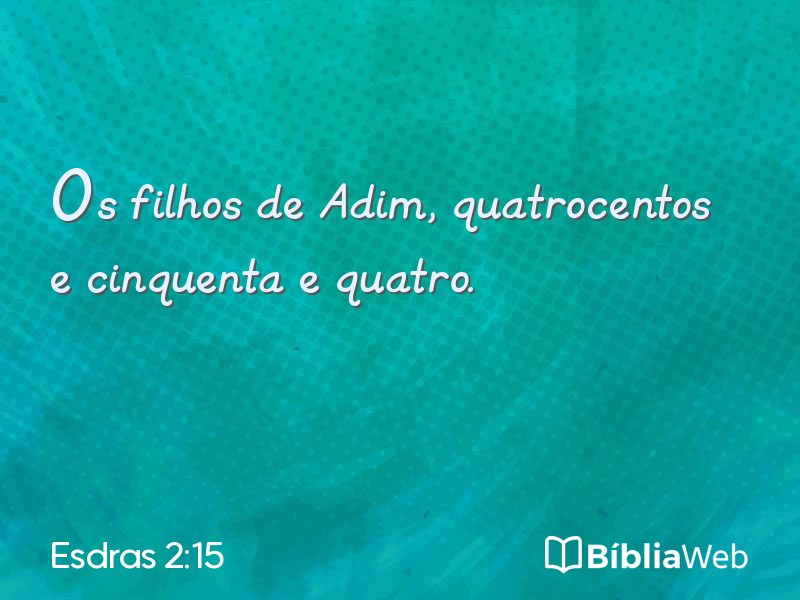 Esdras 2:15 em imagem para compartilhar