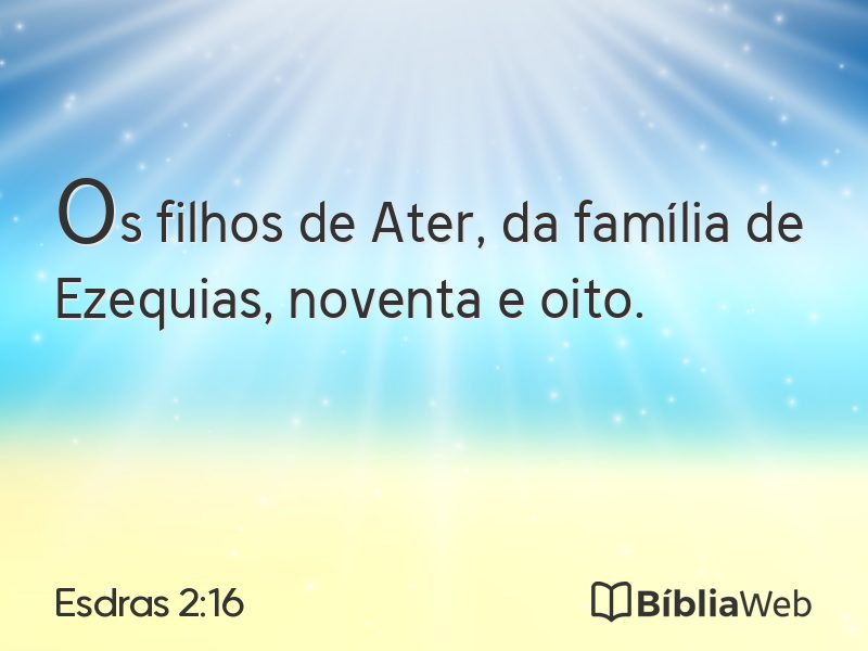Esdras 2:16 em imagem para compartilhar