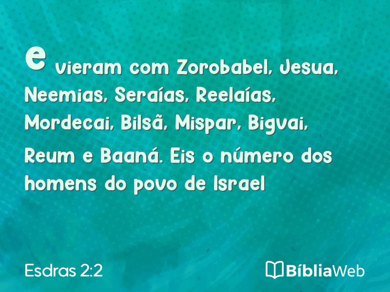 Esdras 2:2 em imagem para compartilhar