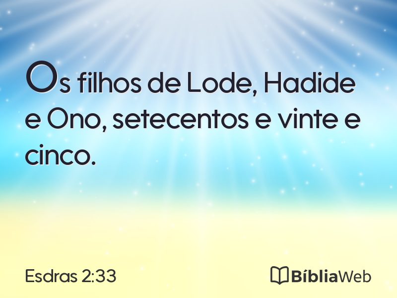 Esdras 2:33 em imagem para compartilhar