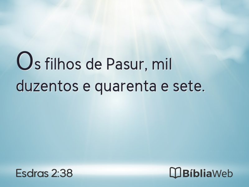 Esdras 2:38 em imagem para compartilhar