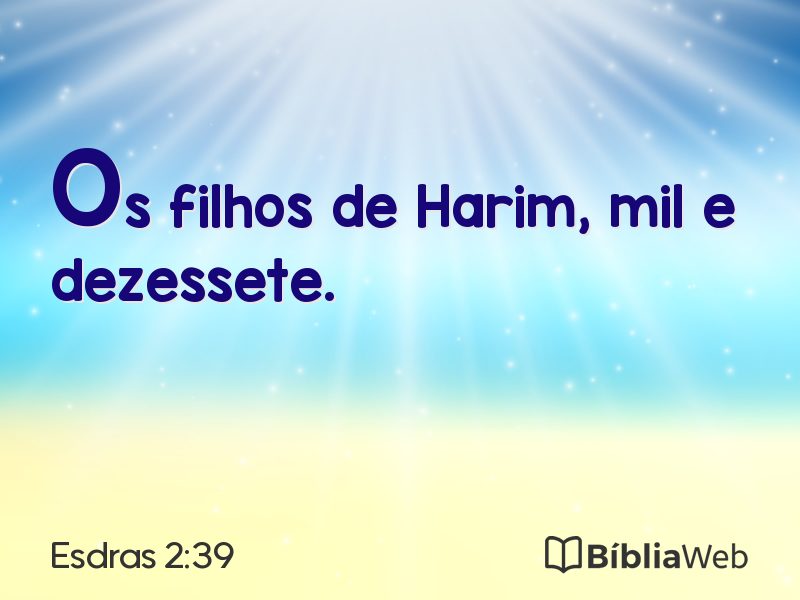 Esdras 2:39 em imagem para compartilhar