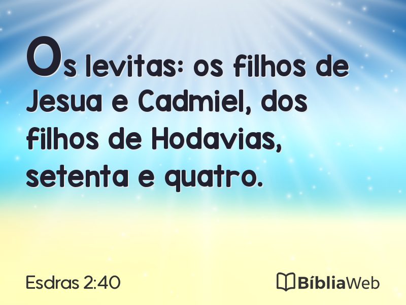 Esdras 2:40 em imagem para compartilhar