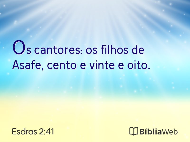 Esdras 2:41 em imagem para compartilhar