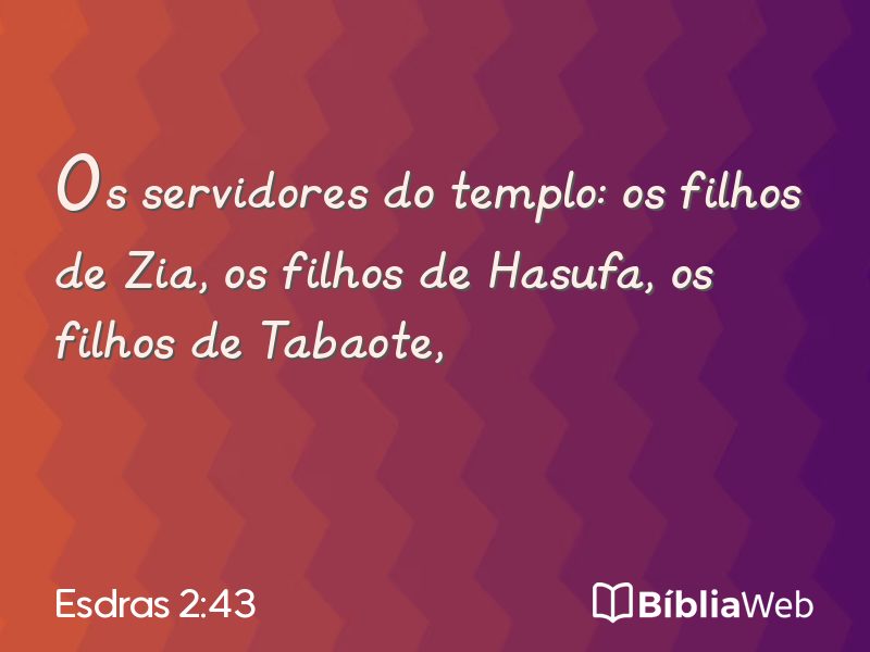 Esdras 2:43 em imagem para compartilhar