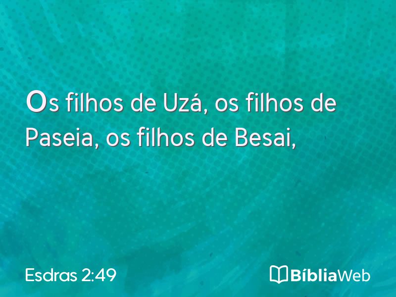 Esdras 2:49 em imagem para compartilhar