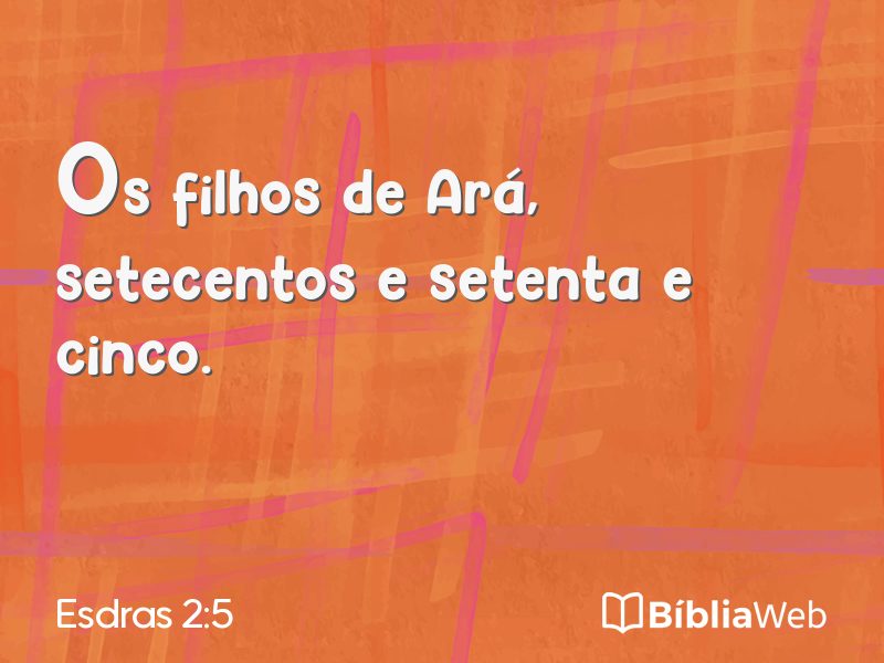 Esdras 2:5 em imagem para compartilhar