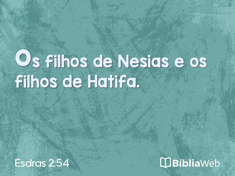 Esdras 2:54 em imagem para compartilhar