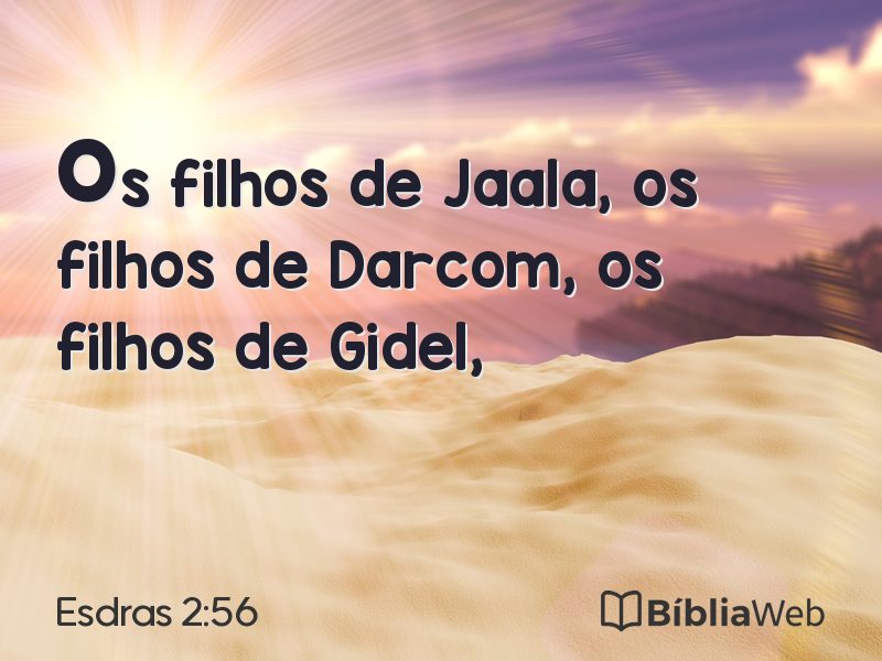 Esdras 2:56 em imagem para compartilhar