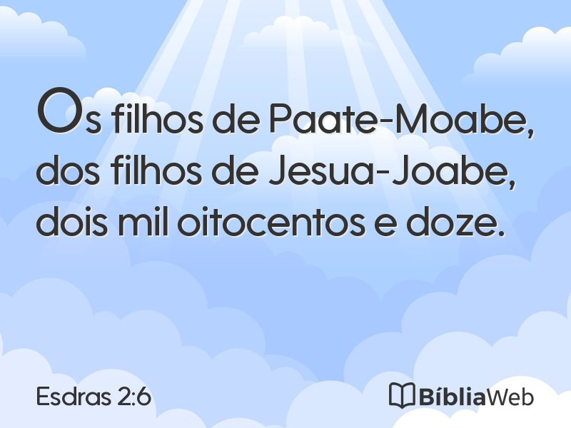Esdras 2:6 em imagem para compartilhar