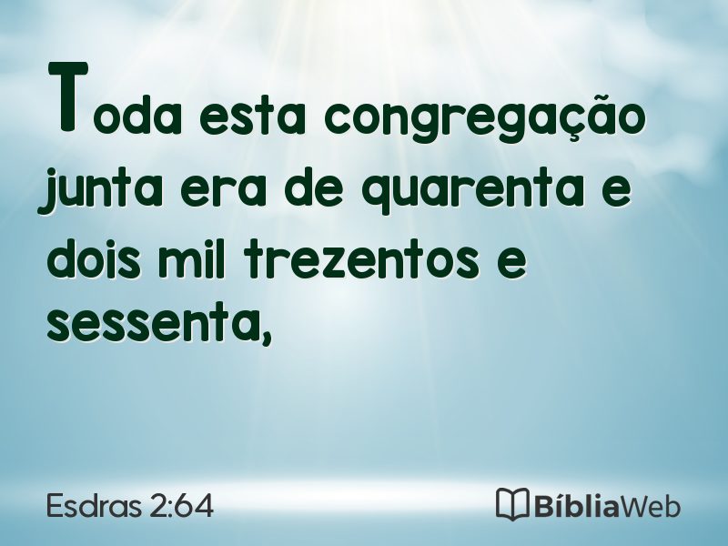 Esdras 2:64 em imagem para compartilhar