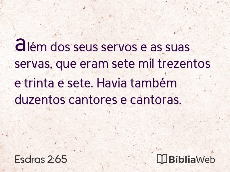 Esdras 2:65 em imagem para compartilhar