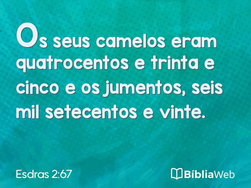 Esdras 2:67 em imagem para compartilhar