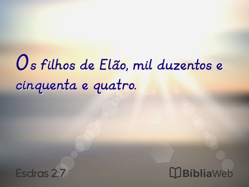 Esdras 2:7 em imagem para compartilhar