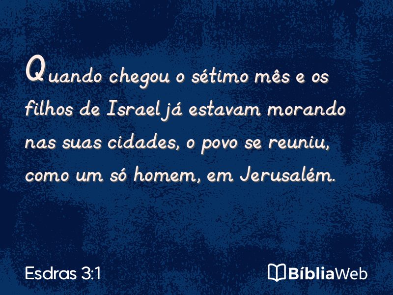 Esdras 3:1 em imagem para compartilhar