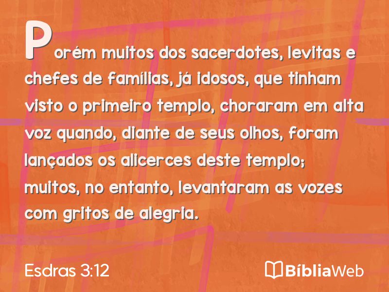 Esdras 3:12 em imagem para compartilhar