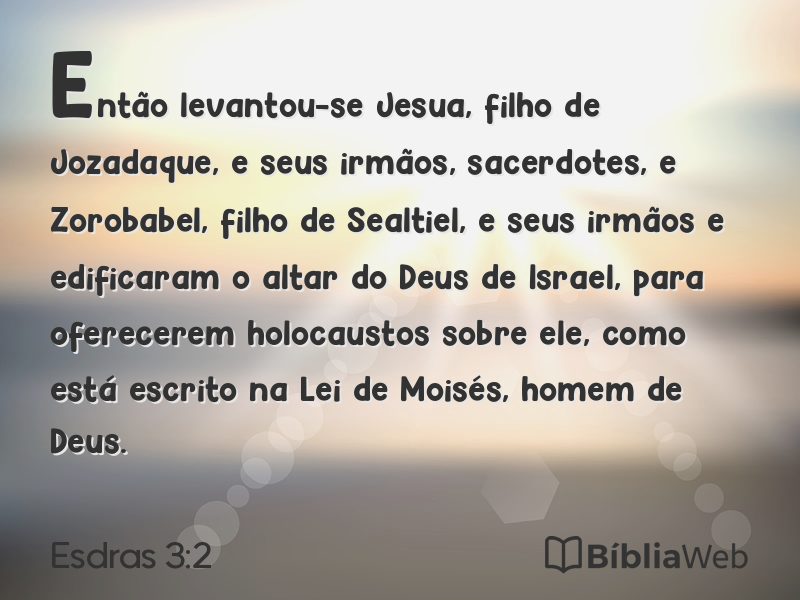 Esdras 3:2 em imagem para compartilhar