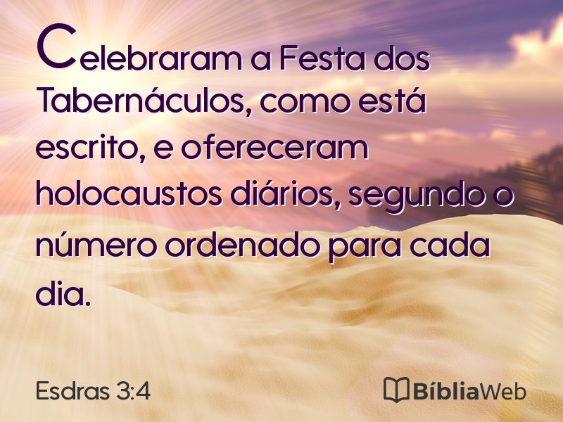 Esdras 3:4 em imagem para compartilhar