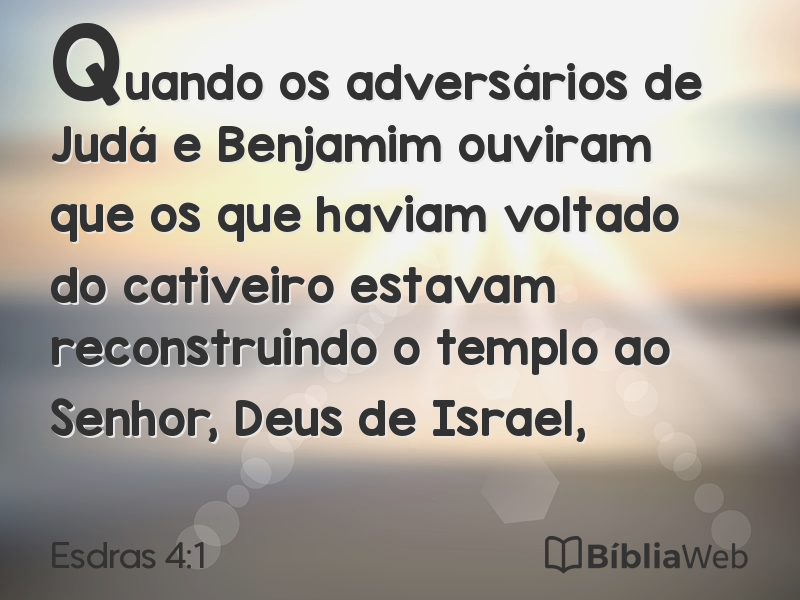 Esdras 4:1 em imagem para compartilhar