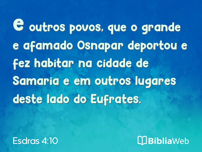 Esdras 4:10 em imagem para compartilhar