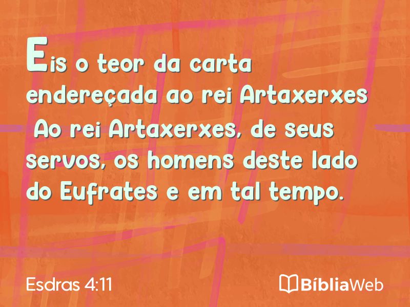 Esdras 4:11 em imagem para compartilhar