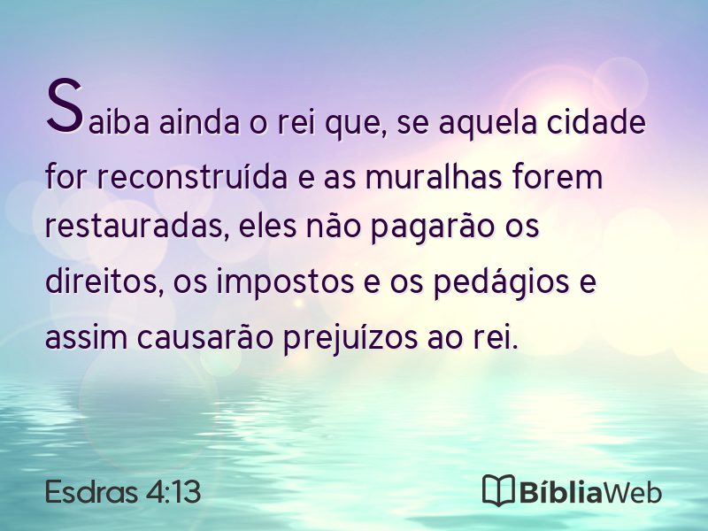 Esdras 4:13 em imagem para compartilhar