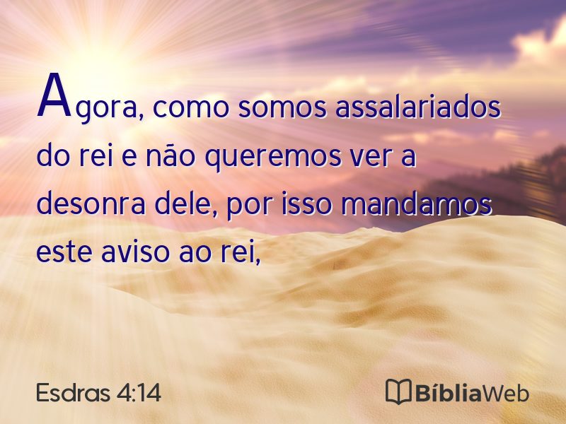 Esdras 4:14 em imagem para compartilhar