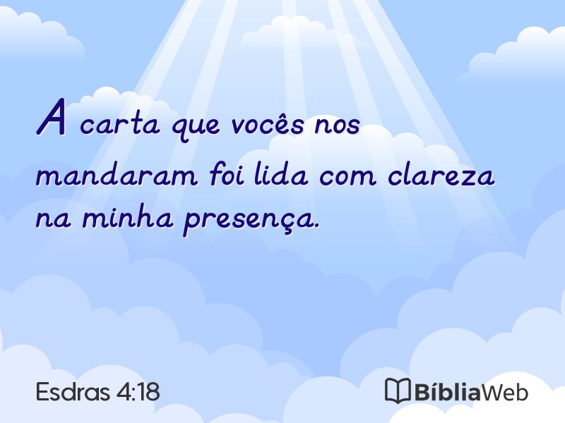 Esdras 4:18 em imagem para compartilhar