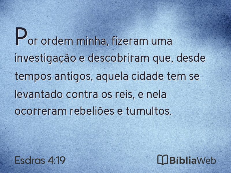 Esdras 4:19 em imagem para compartilhar