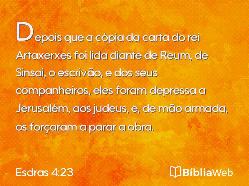 Esdras 4:23 em imagem para compartilhar
