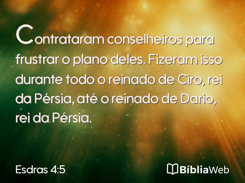 Esdras 4:5 em imagem para compartilhar