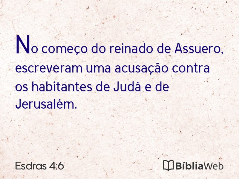 Esdras 4:6 em imagem para compartilhar