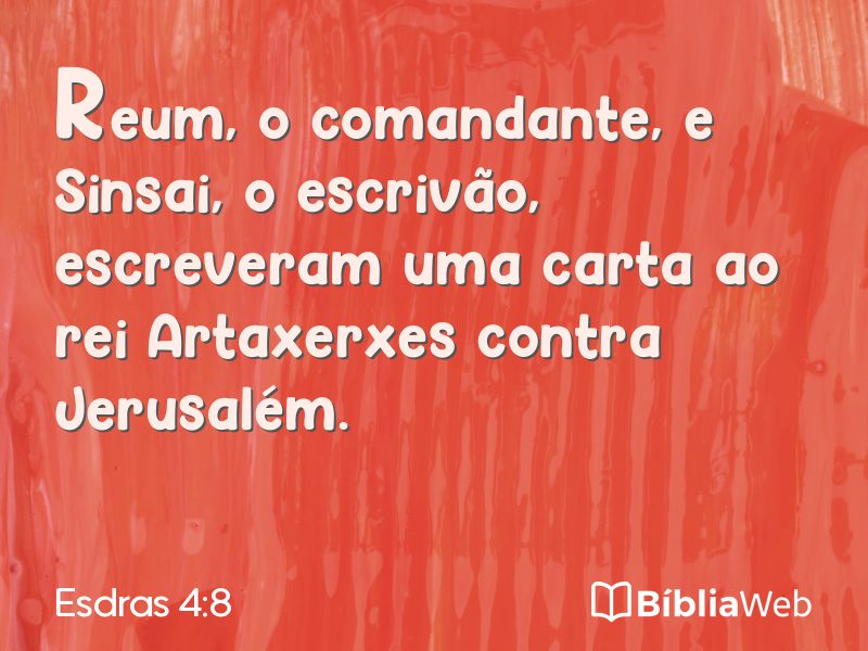Esdras 4:8 em imagem para compartilhar