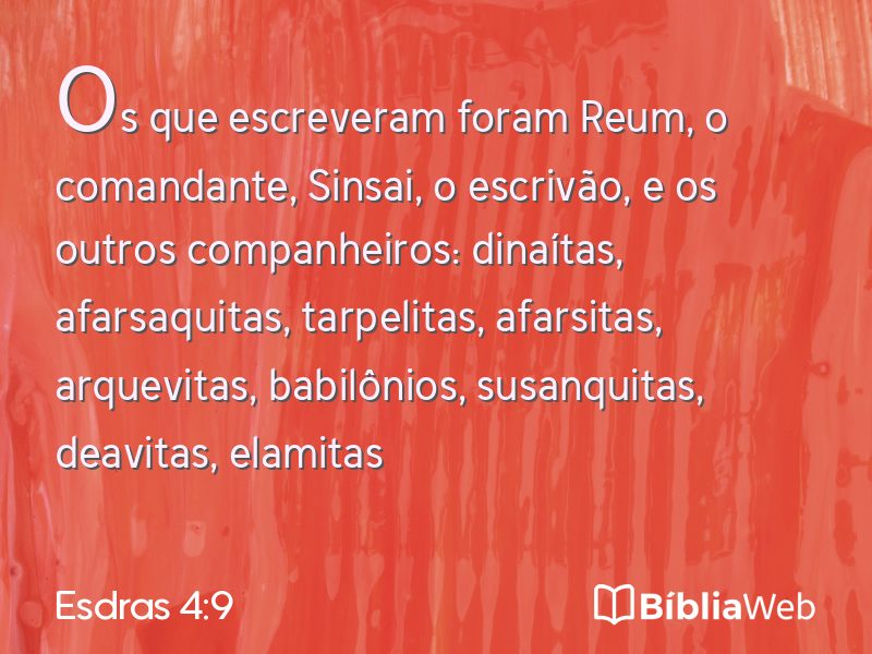 Esdras 4:9 em imagem para compartilhar